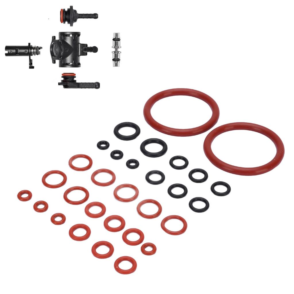 Coffee Machine O     Kit Silicone Coffee Machine Large and Small Gaskets for Replacement Black and Red