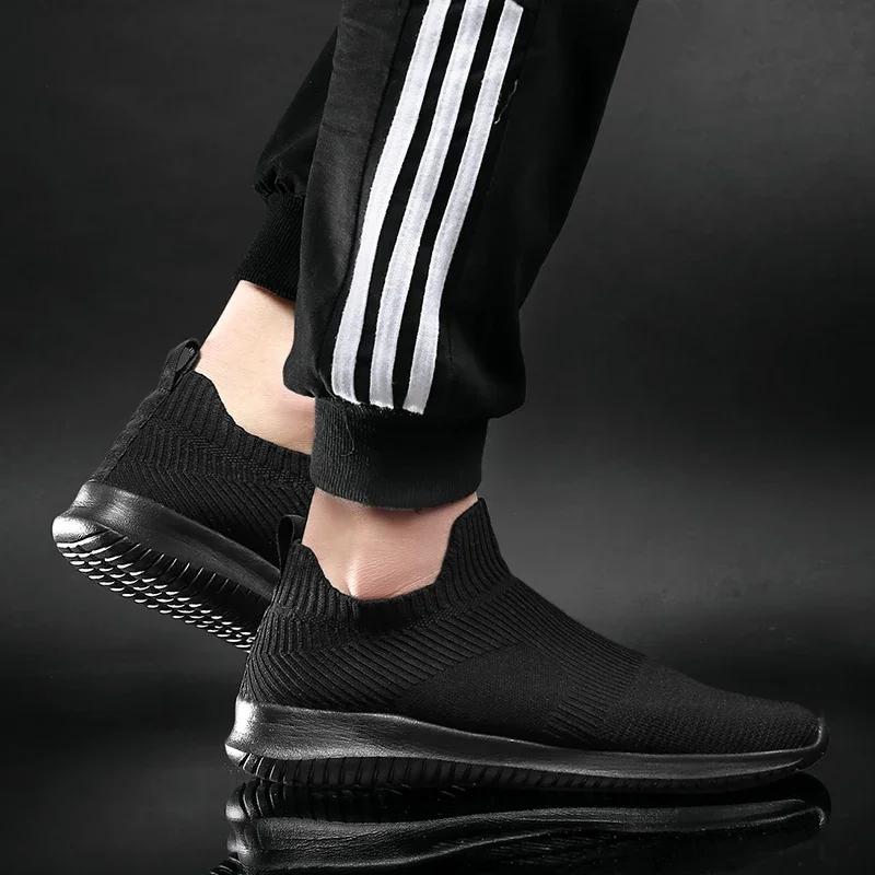 Modischer Sommer-Sportschuh für Herren Schuhe Sneaker Schwarz Laufschuhe Leicht Atmungsaktiv Trend Flach Lässig Leichtes Herrenschuhwerk
