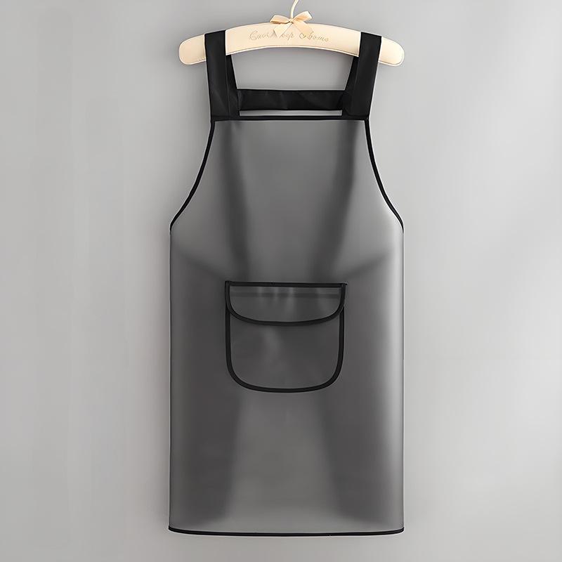 1 Stück Wasserdichte Küchenschürze Haushalt TPU Ölbeständig Arbeitschürze Transparent Schwarz Schmutzabweisend Reinigungs-Schürzen