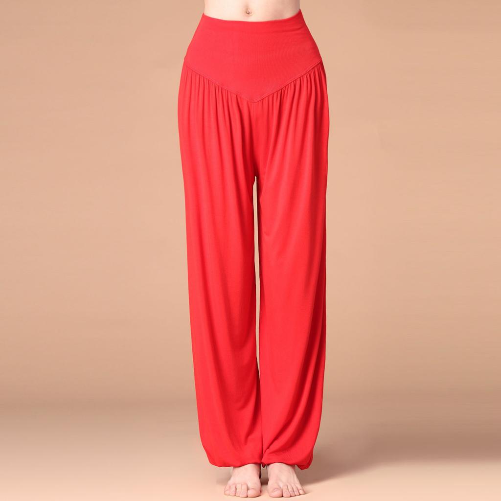 Pantalones de Yoga para Mujer Cintura Alta Pantalones de Danza Moderna Pantalones de Tai Chi
