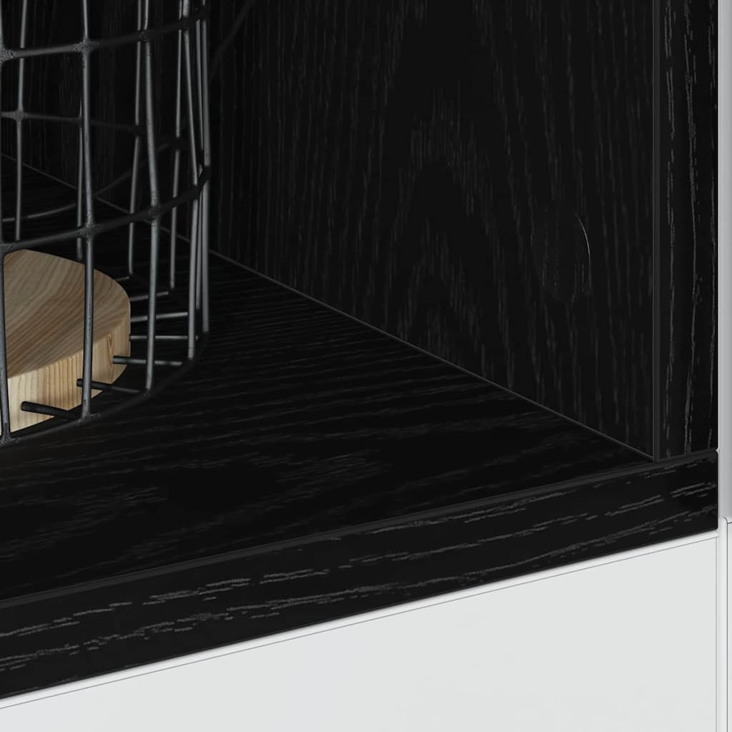 Kitchen Base Cabinet Black Oak Effect 30 x 44.5 x 81.5 cm