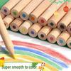 Cartoon Christmas Colored Pencils - 12 Colors in Tube with Sharpener for Kids