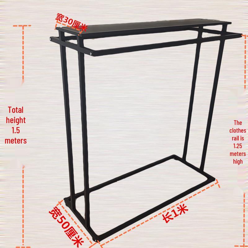 Island Clothing Display Rack for Men and Women - Double Row, Double Bar, Floor Standing