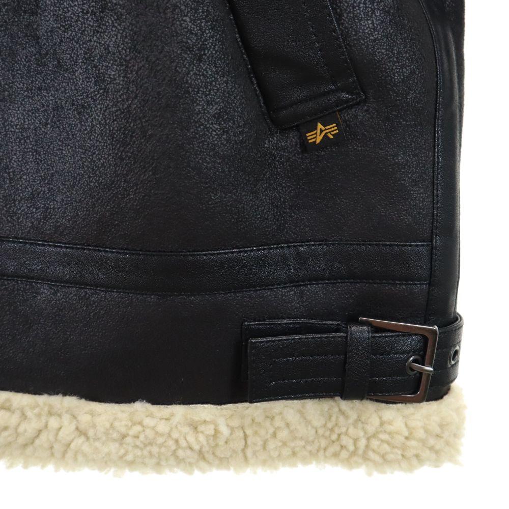 ALPHA INDUSTRIES INC Long Sleeve Bore Flight Jacket M Black Men's Used