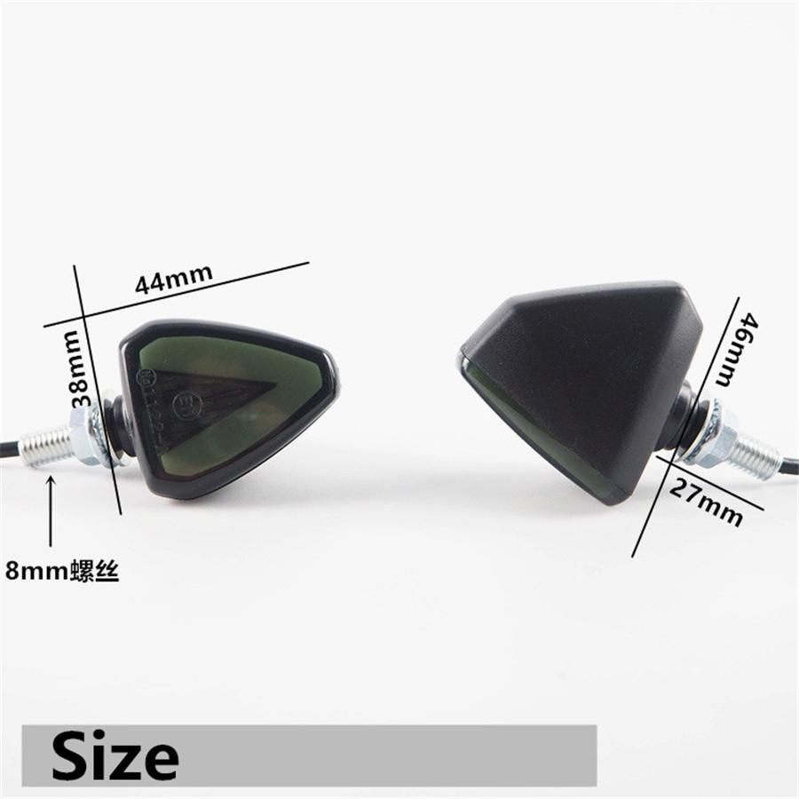 2x 12V Scooter Moped Motorcycle LED Turn Signal Light Indicator W/ Red Stop Lamp