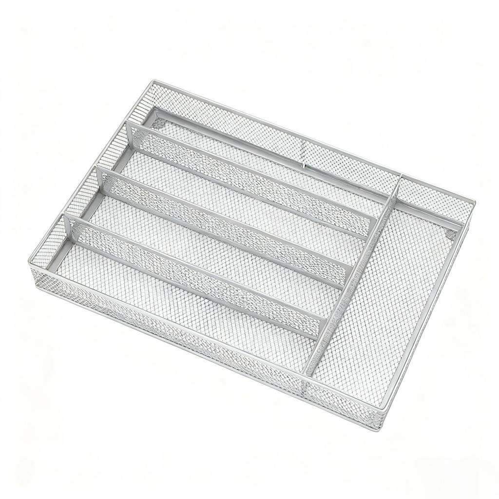 Kitchen Cutlery Drawer   Carbon Steel Flatware Storage Divider with Anti Slip Foam Pads for Spoons Forks Stationery
