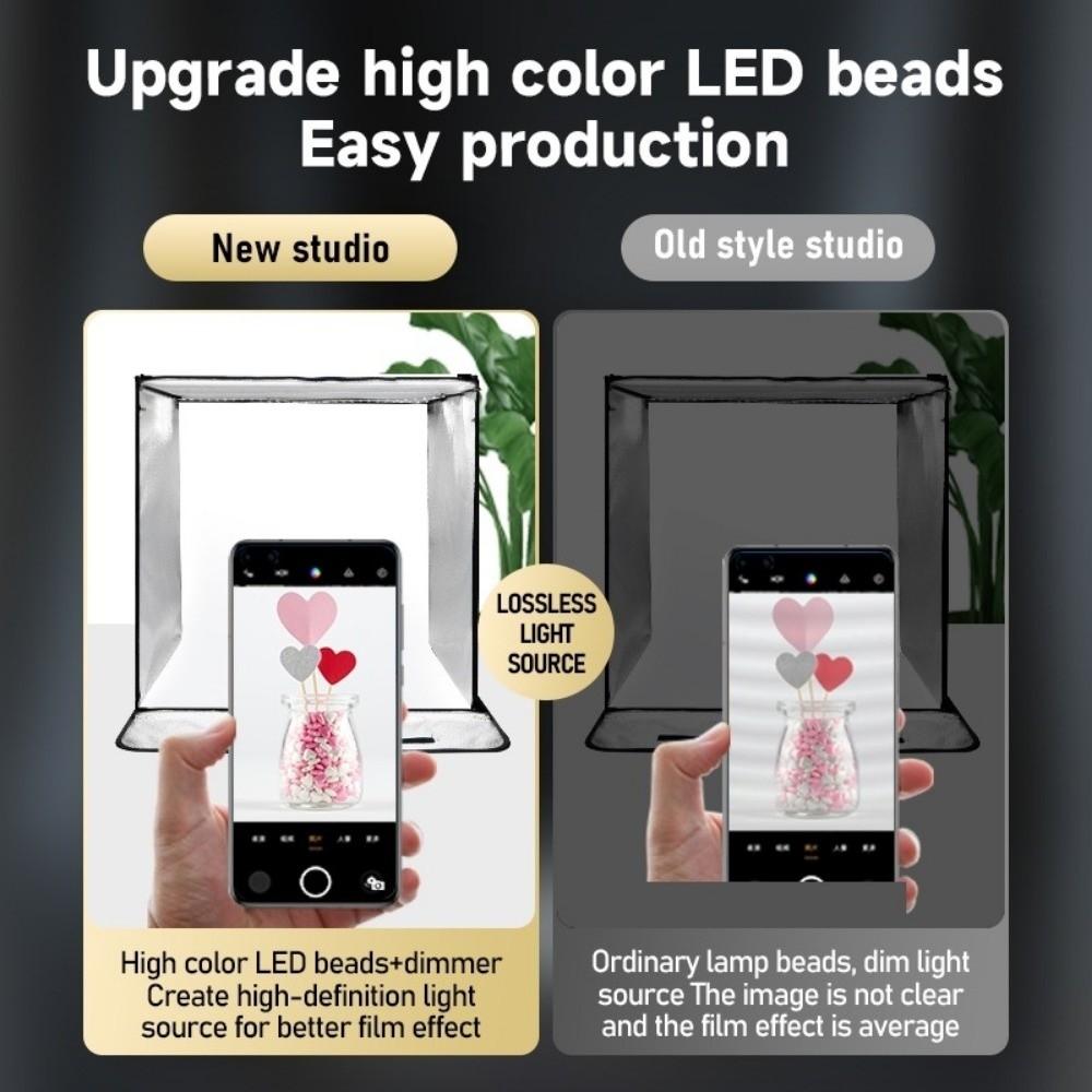 Mini LED Soft Light Box 45/65cm Dimmable Softbox Portable Photography Lightbox  For Studio Shooting