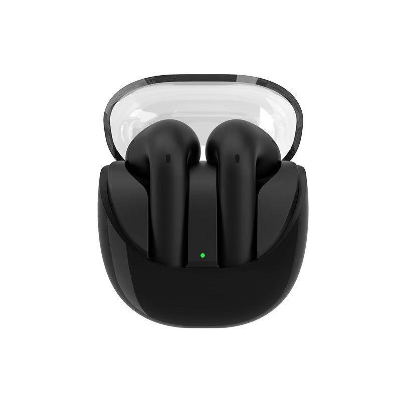 High-Quality Transparent Bluetooth 5.3 Aviation Earbuds with 8-Hour Battery for Sports & Gaming, New White.