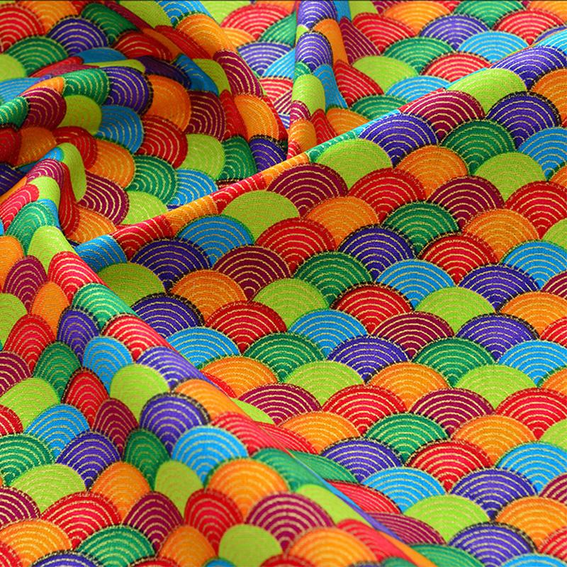 Breiter 140cm Baumwoll-Japanischer Stil Bronzefarbener Jacquard-Satin-Stoff für Cheongsam Kimono Nähen DIY Tasche Handgefertigter Patchwork-Stoff