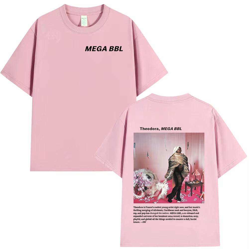 Rapper Theodora Mega Bbl Album Grafik 100% Baumwolle Musik T-Shirt Herren 2026 Neu Sommer Hip Hop Unisex Kurzarmshirt Fan Geschenke