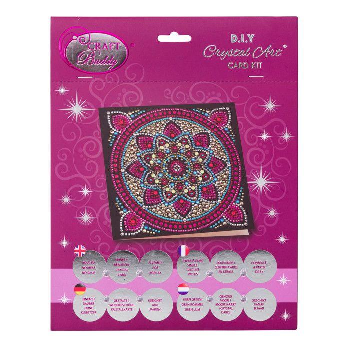 CRYSTAL ART Kit Card Diamond Embroidery 18x18cm Mandala