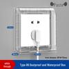 Type 86 Waterproof Self-Adhesive Switch Cover, Splash-Proof Box for Bathroom