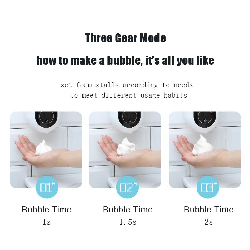 Automatic Rechargeable Electric Foam Soap Dispenser Smart Touchless Sensor Wall Mount for Kitchen Bathroom Smart Home Household