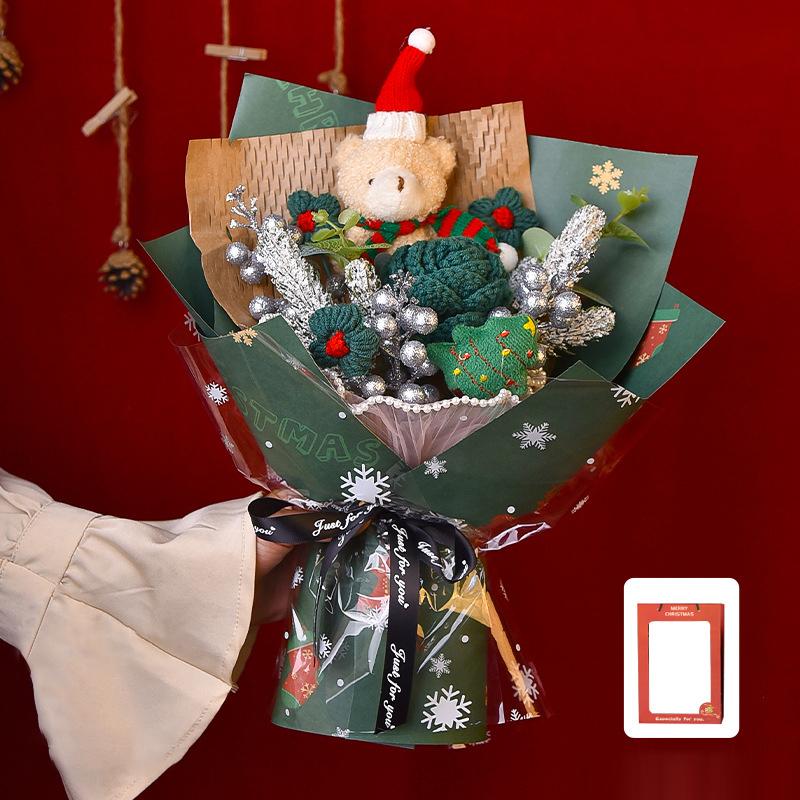 

Рождественские искусственные букеты ручной работы Креативный реквизит для фотосъемки Уникальное украшение для домашней вечеринки