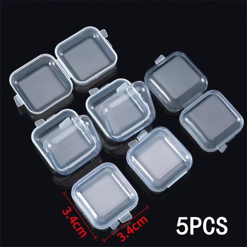 10/20/50/100PCS Jewelry Storage Box Portable Mini Plastic Storage Box Container Earring Ring Earplugs Packaging Storage Case