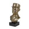 Charles de Gaulle - marble bust, statuette of a famous person, decoration for office, school, and hotel by the Art-Dog brand