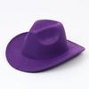 Einfarbiger Filz-Fedora-Hut Britischer Retro-Stil Unisex Flacher Rand Gentleman Flache Krone