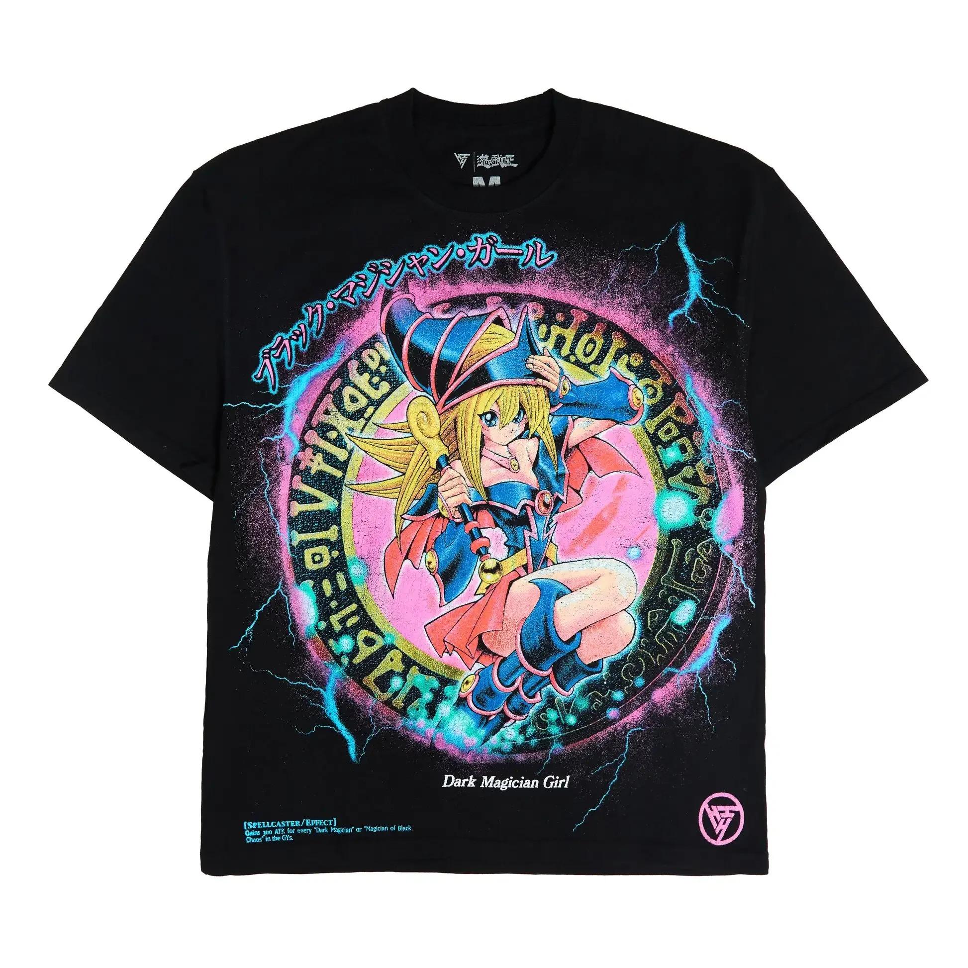 

Japan Anime Yugioh Black Magician Girl Manga Graphic Print T-shirt Men Women Streetwear Y2k Harajuku Summer New Tee Loose Casual Cotton Oversized Top 4XL