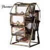 Ferris Wheel Photo Frame 16 Photos Rotating Picture Vintage Windmill Display Embossed for Family Wedding Travel Memories Home Office Table Decor