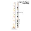 Ingemark Vintage Metal Sun Moon Pendant Hair Clip Chain Women Romantic Trendy Crystal Acrylic Beads Long Tassel Hair Accessories