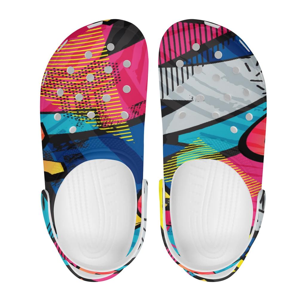 Lightweight Printed EVA Clogs for Men Women Breathable Slip On Garden Shoes Beach Pool Home Bathroom Summer Slippers Beach Wear