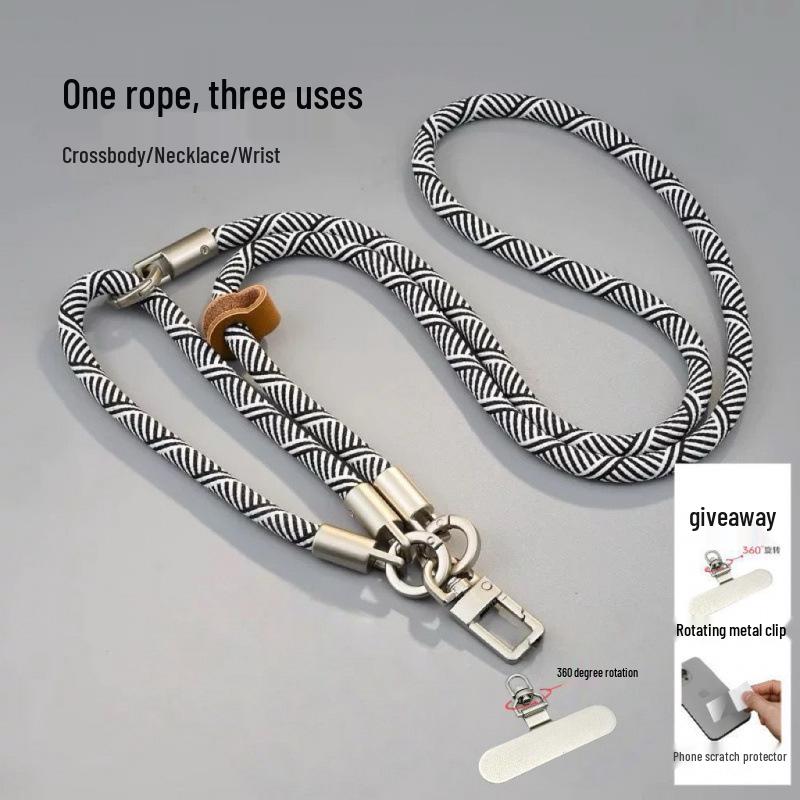 3-in-1 Mobile Phone Lanyard: Crossbody, Shoulder, Neck & Wrist Chain - Elegant and Stylish