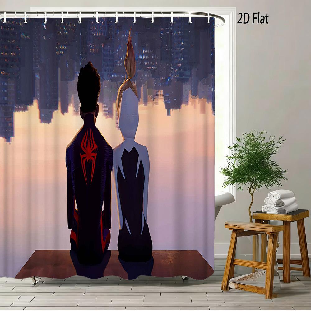 Rocket Raccoon & Groot Guardians Of The Galaxy Space Battle Waterproof Shower Curtain For Cosmic Bathroom Decor