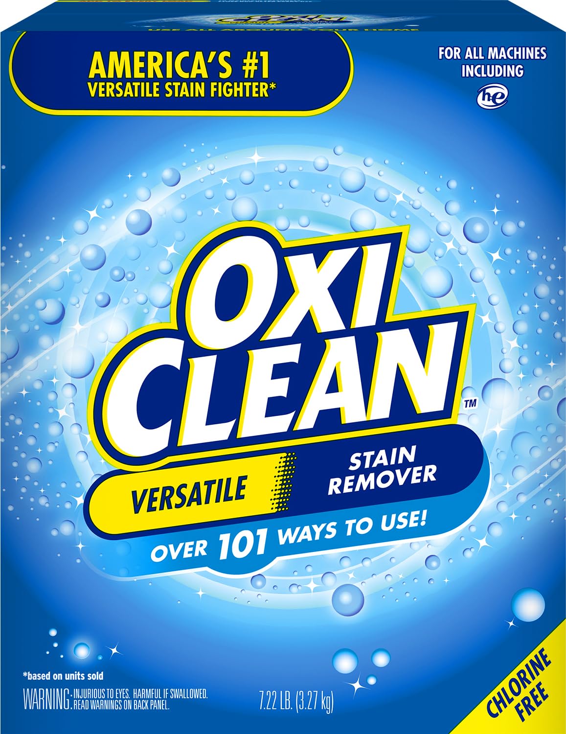 

OxiClean EX Сделано в Кислородный отбеливатель для стойких и Барабан стиральной машины и Ванная комната Порошок большой емкости, 3270 г, США, Запасной блок, Стирка, Пятна,
