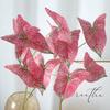 50cm Artificial Plants Film 5 Forks Colorful Taro Leaves Table Decorative Simulation Green Plant Leaf Wedding Decoration Floral