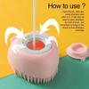 Soft Silicone Dog Brush Pet Shampoo Massager Bath Brush Cat Washing Body Wash Dispenser Pet Grooming Shower Brush