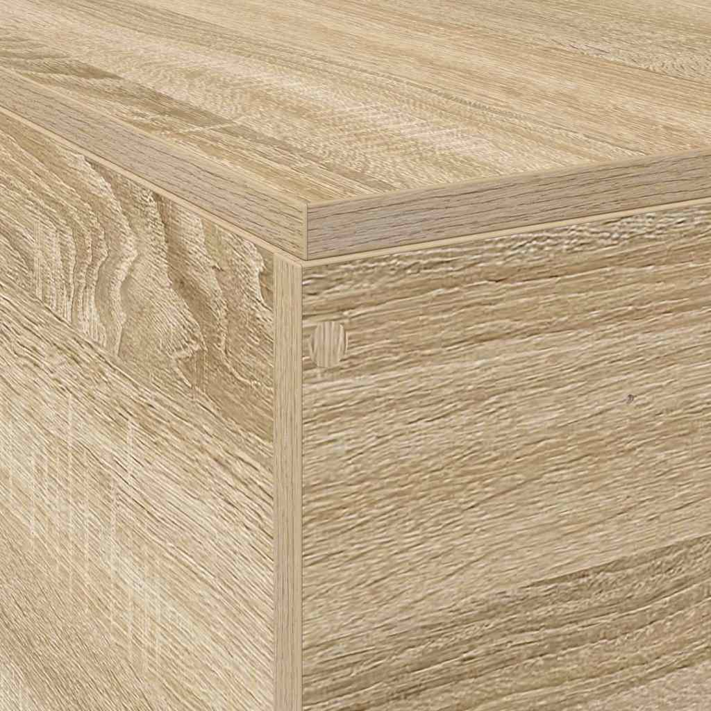 Storage Bed Frame with Storage Space Sonoma Oak 150 x 200 cm
