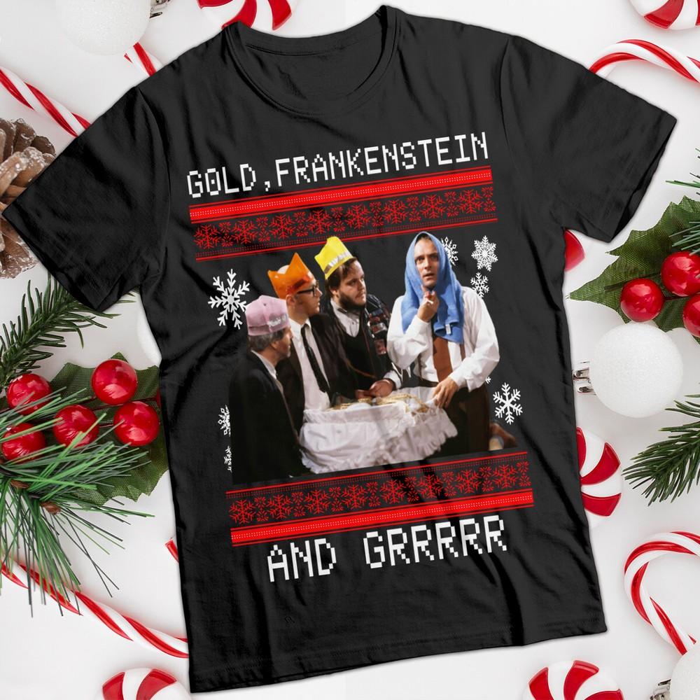 

Frankenstein Christmas T-Shirt Funny Ugly Mens and Womens Tee #MC L