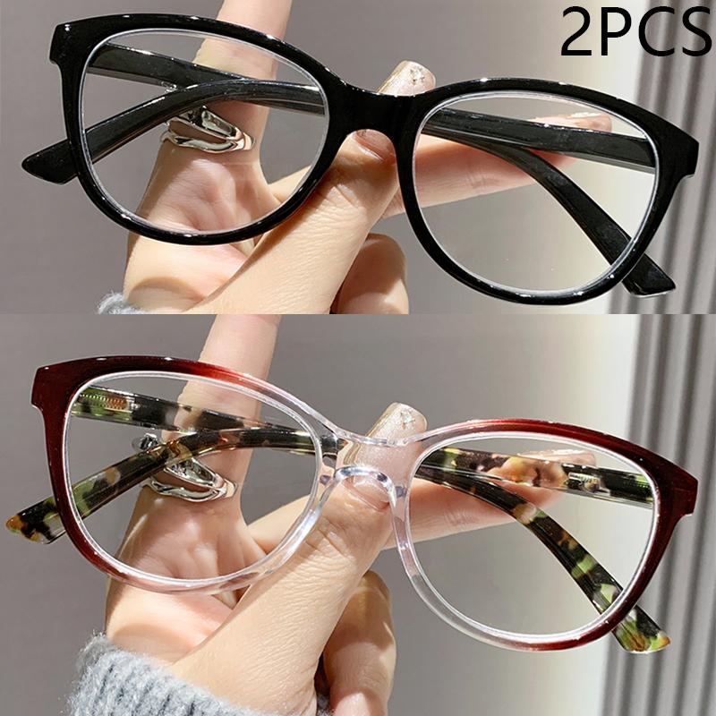 1/2/3PCS High-end Reading Glasses Anti-blue Light Cat-eye Fashion Glasses for Elderly Women 2002