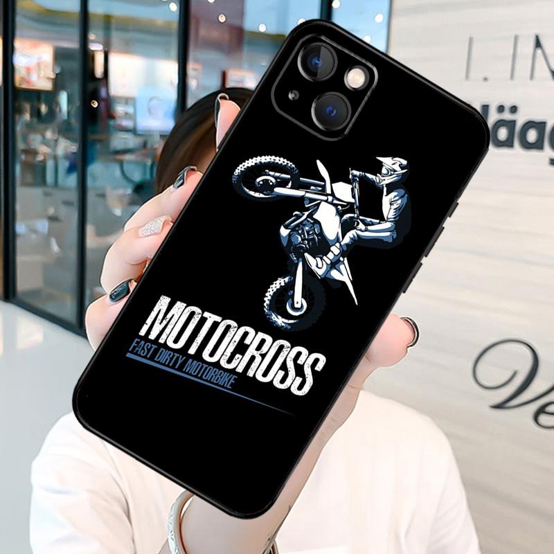 

Moto Bike Motocross Phone Case For iPhone 12 11 13 14 15 16 Pro Max Plus Silicone Cover For iPhone XR X XS Max iPhone 12 mini