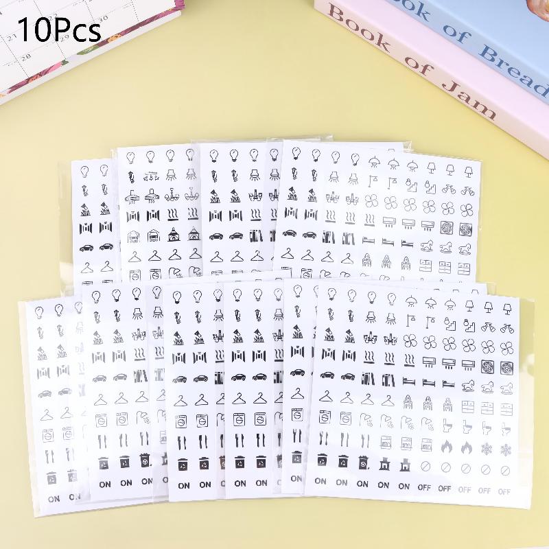 

10Pcs Self-Adhesive Transparent Switch Label Sticker Waterproof Switches Labels Household Light Distribution Box Stickers A2 10Pcs