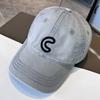 Style C Letter Print Embroidery Baseball Cap Washed Denim Snapback Hat Adjustable Peaked Hats For Women Men Sunscreen Cap Latest Korean Style