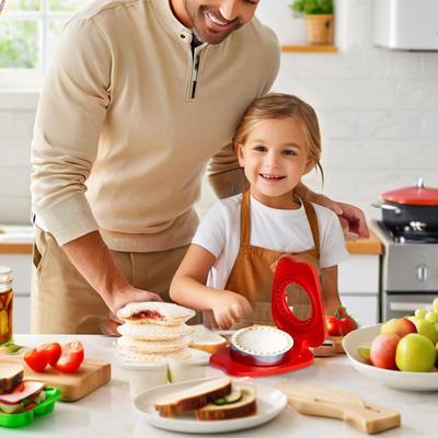 Yousheng Sandwich Cutter And Sealer Portable Sandwiches Maker Pocket Bread Mold Bento Box Tool for Kids Lunch