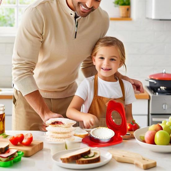 Yousheng Sandwich Cutter And Sealer Portable Sandwiches Maker Pocket Bread Mold Bento Box Tool for Kids Lunch