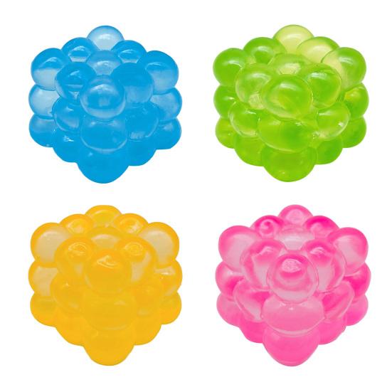 Mini Round Cube Squeeze Toy Stress Anxiety Relief Grape Ice Cube Sensory Toy Teens Adults Portable Soft TPR Cube Pinch Toy