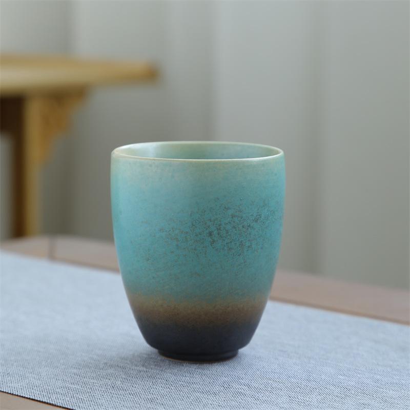 Retro Ceramic Teacup Kiln Change Small Cup Kung Fu Tea Bowl Coffee Cup Coarse Pottery Kiln Change Master Cup