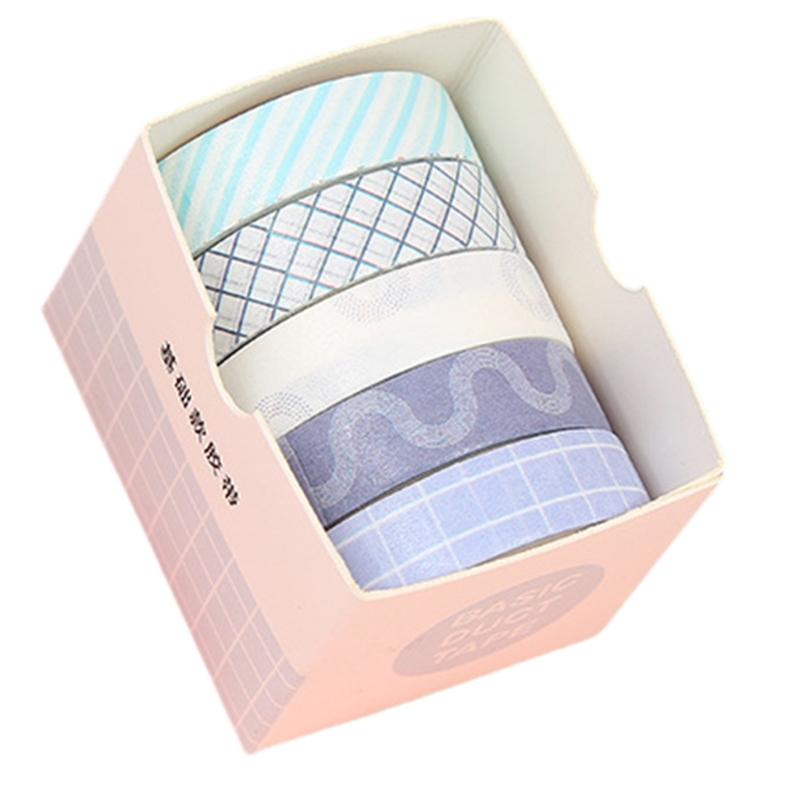 5Rolls of Decorative Tape Scrapbooking Tape for Art Craft 10mmx2m Aesthetic Masking Tape for Journal Album Wrapping