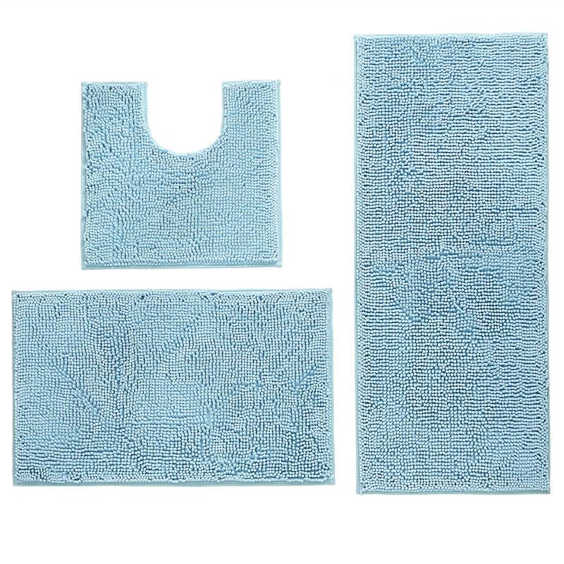 Mat Fashion Wool Comfortable Simple Toilet Bathroom Absorbent Set Threepiece