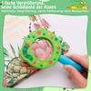 Kaisibum Children's Magnifying Glass Outdoor Wooden Magnifier Children's Cartoon Caterpillar Hand Magnifier for Home School Outdoor Garden Tool