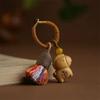 Creative Sandalwood Horse Pendant Keychain Year Of The Horse Mobile Phone Chain Backpack Hanging Decoration  Year Gifts