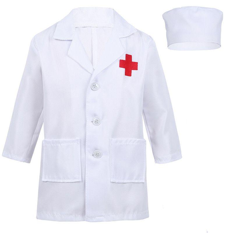 Coat Fancy Doctor Dress Up Costume Kids Boys Girls Nurse Paramedic Uniform Scrub