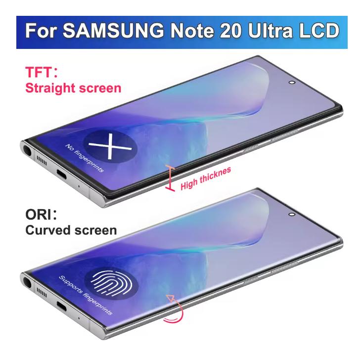 TFT s rámečkem pro Samsung Note 20 Ultra N985 N986 LCD displej se sestavou dotykové obrazovky