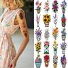 28pcs Temporary Tattoo Temporary Tattoo Stickers Bonsai Daisy Pineapple Plant For Arms Chest Men