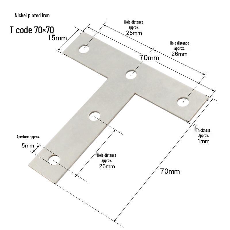 90° TL Type Cold-Rolled Steel Angle Iron Shelf Support Connector