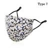 Washable Breathable Face Mask Anti-UV Sunscreen Mask Fashion Cotton Printing Mask  Outdoor Sports