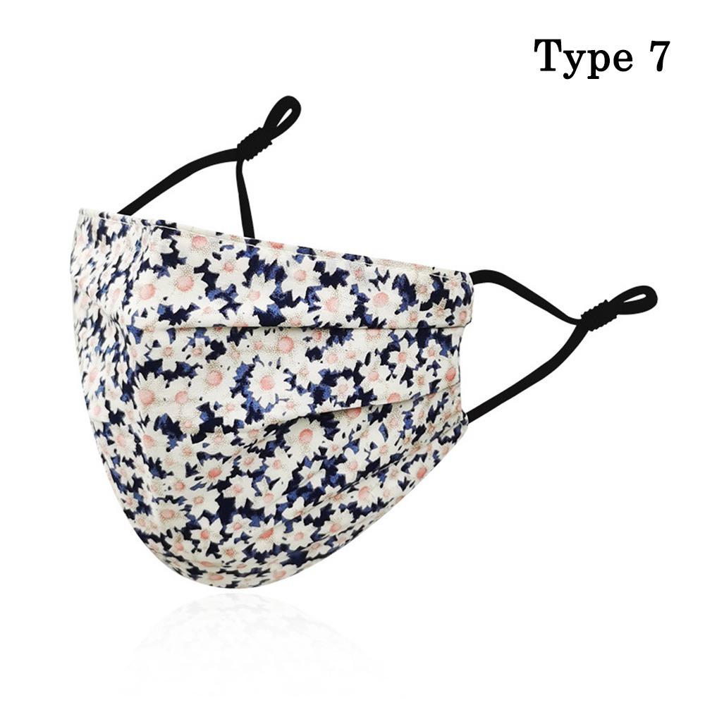 Washable Breathable Face Mask Anti-UV Sunscreen Mask Fashion Cotton Printing Mask  Outdoor Sports